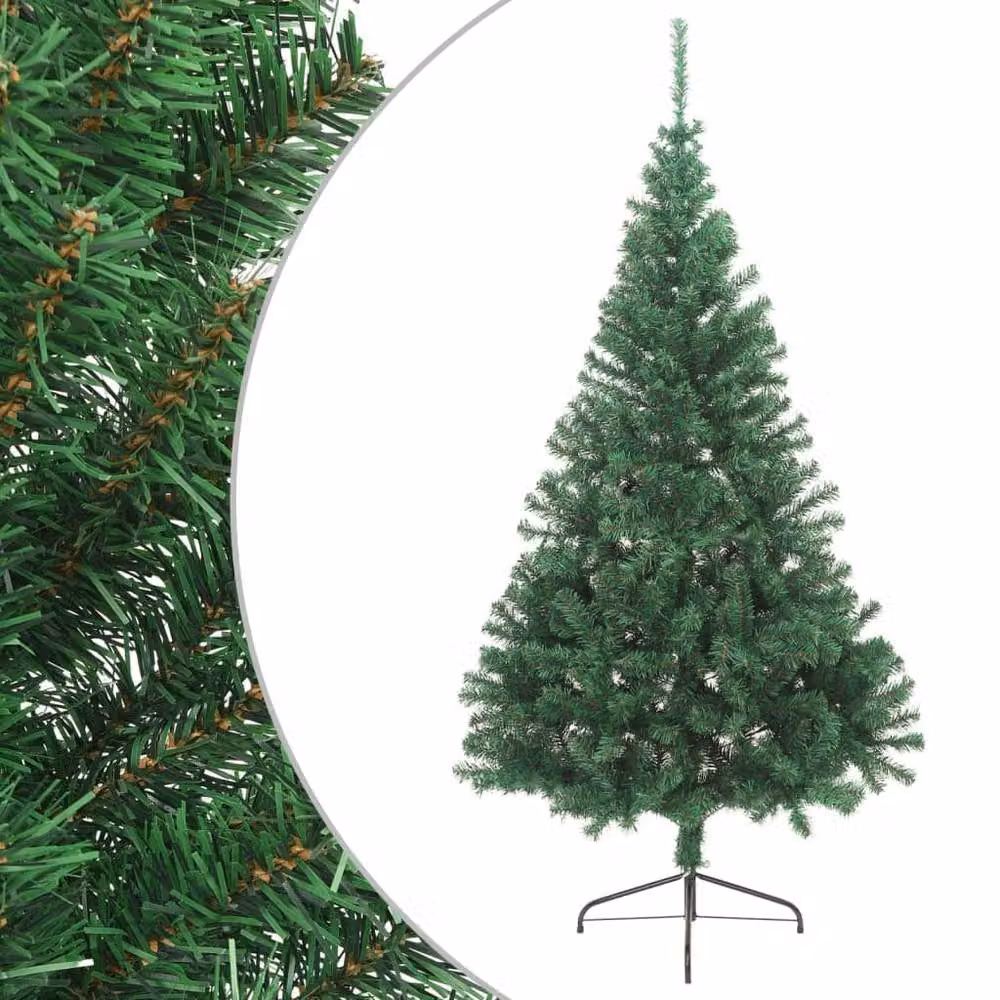 Berkfield Home Artificial Half Christmas Tree in Green with Stand, Height: 240 cm – 2
