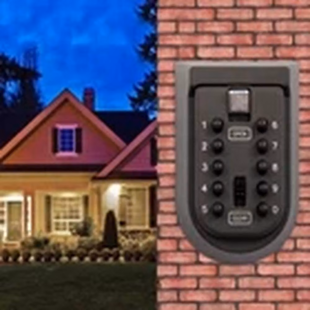 EONLION Wall Mounted 4-Digit Combination Key Safe Box in Grey – 3