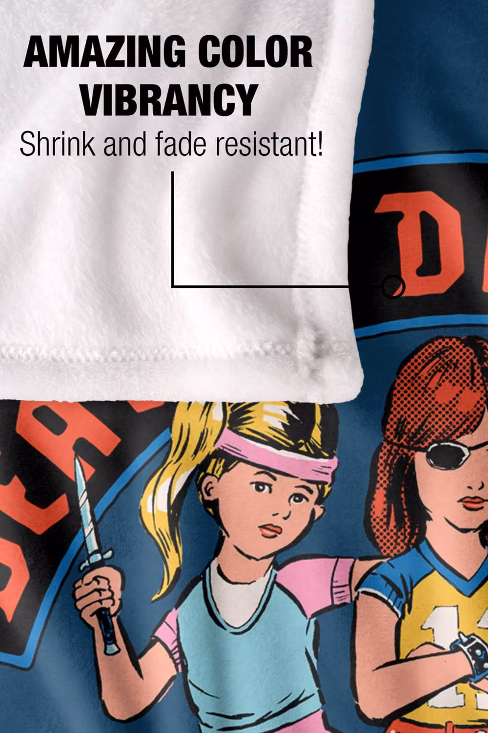 Steven Rhodes D.D.R.C. Death Daughters Rollerskate Club Multicolour Fleece Throw Blanket W/D/H: 91 x 147 cm – 4