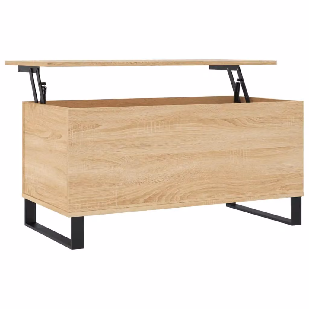 Berkfield Home Sonoma Oak Coffee Table in Brown, W: 90 cm, D: 44.5 cm, H: 45 cm – 2
