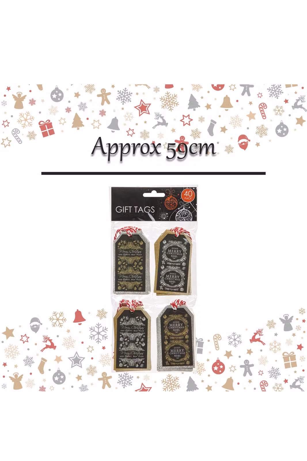 VFM e-Store Christmas Themed Present Labels, Pack of 40, Multicolour – 2