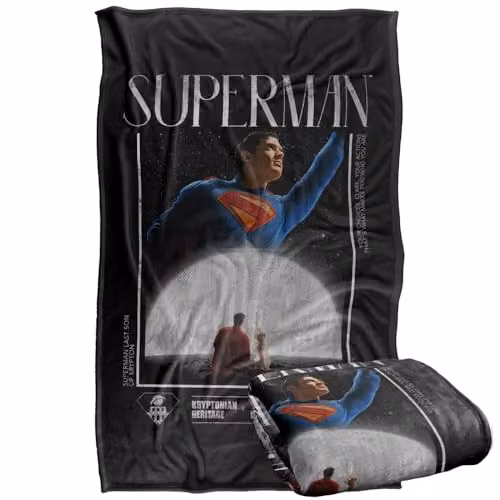 LOGOVISION Superman (2025) Movie Poster Super Soft Fleece Throw Blanket, Multicolour, W: 91 cm, D: 147 cm