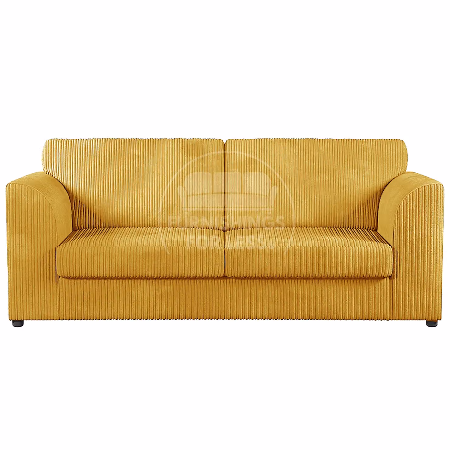 Furnishings For Less UK Luxor 3 Piece Sofa Suite in Mustard Yellow Jumbo Cord Fabric – 2