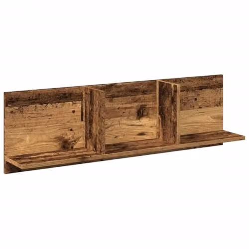 vidaXL Modern Wall Mounted Cabinet in Old Wood Brown, W/D/H: 100 x 16.5 x 30 cm