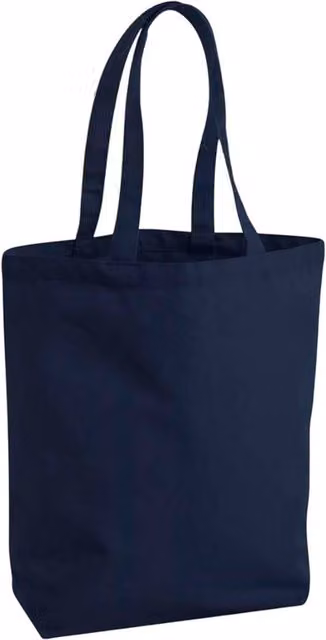 Westford Mill Camden Fairtrade Shopper in Navy Blue W/D/H: 38 x 12 x 12 cm