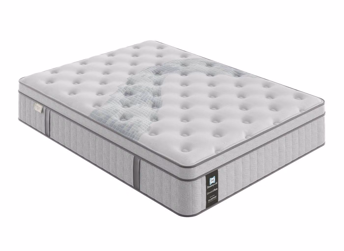 Sealy Elevate Ultra Antuco Sleepmotion Hybrid Mattress in White with Temperature Regulation and Antibacterial Fabric
