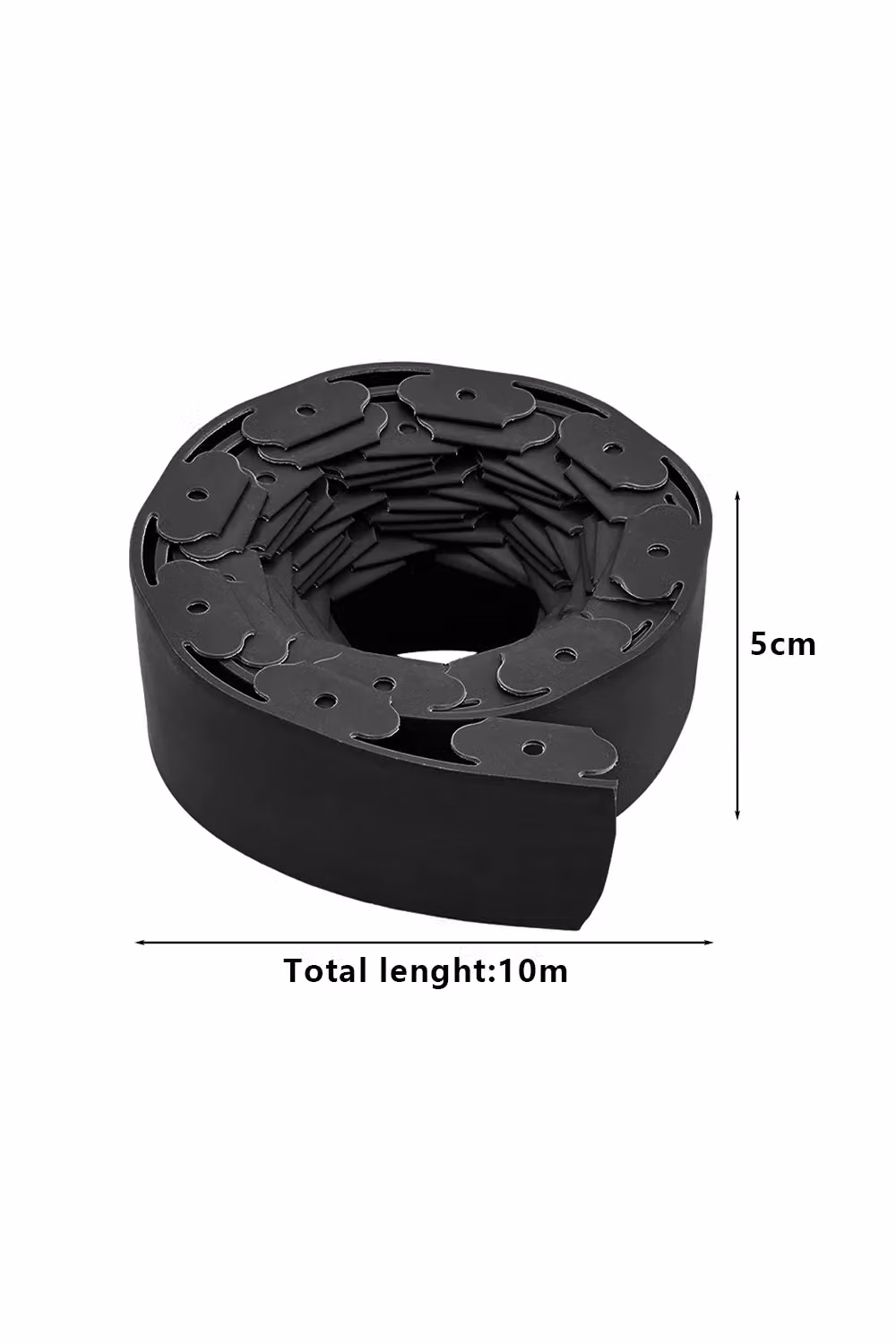 Living and Home No-Dig L-Shaped Garden Edging in Black with 30 Ground Pegs – 3