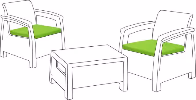 Keter 2-Piece Square Outdoor Rattan Chair Seat Pads in Green Polyester
