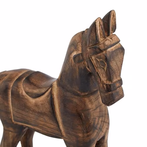 Hill Interiors Vintage Brown Wooden Tabletop Rocking Horse Decoration – 2