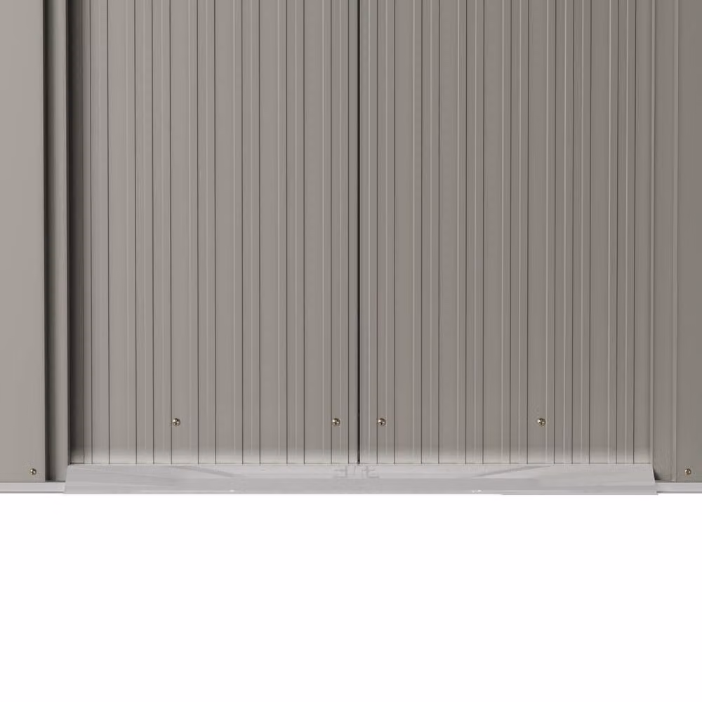 Living and Home Grey Metal Pent Garden Storage Shed with Sliding Door – 5