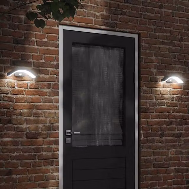 Berkfield Home Black Die-cast Aluminium Outdoor LED Wall Light with Motion Sensor