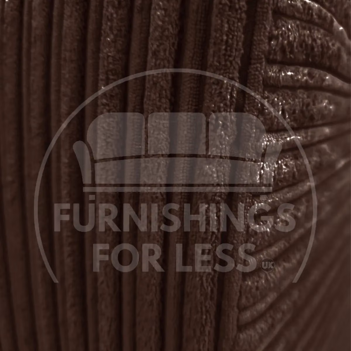 Furnishings For Less UK Delta Large Fabric Armchair Sofa with Padded Jumbo Cord Arms in Chocolate Brown – 2