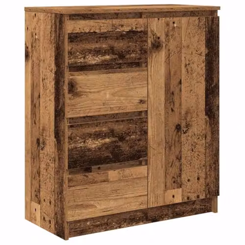 vidaXL Sideboard with Drawers in Old Wood Brown, W/D/H: 71 x 35 x 84 cm