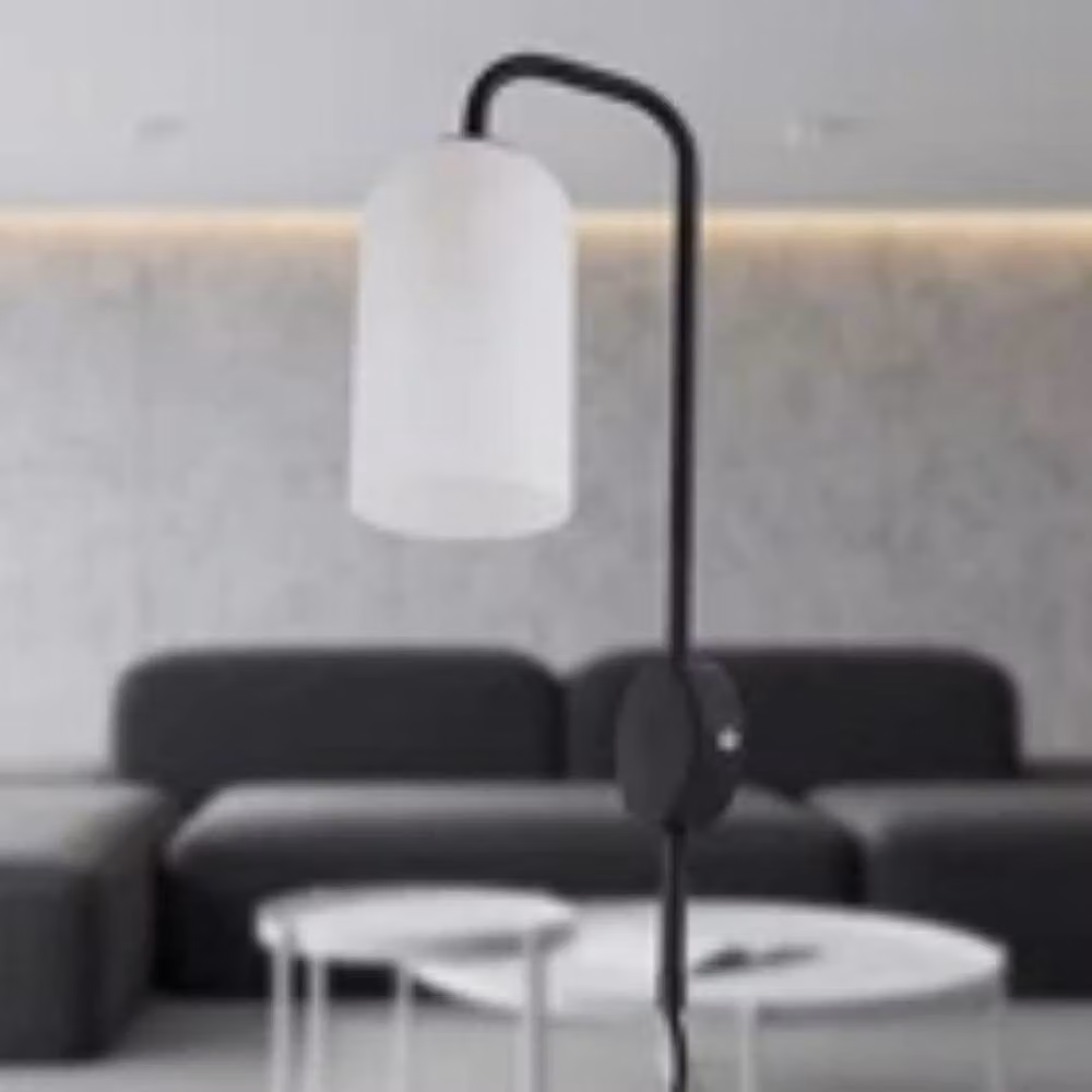 Havendro Set of 2 Modern Black and White LED Plug-in Wall Lights for Bedside Reading – 3