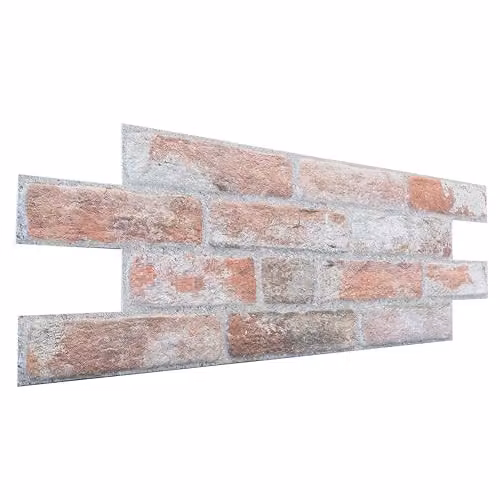 Wallsupply Ultracoustic Loft 3D Interlocking Wall Cladding Tiles, PET Felt, White and Red Terracotta, 6pcs (1m²) – 1