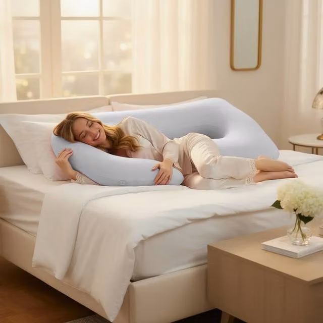 Gaveno Cavailia U Shaped Full Body Pillow in Light Grey