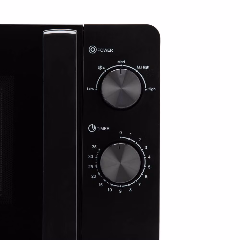 Willow WM20MB 20L 800W Manual Solo Countertop Microwave Oven, Black – 2