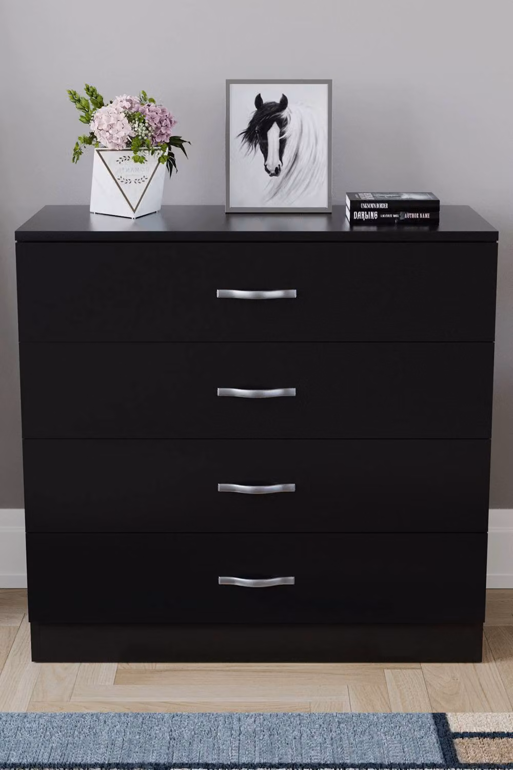 HD Designs Riano 4 Drawer Chest of Drawers in Black Matt – 3