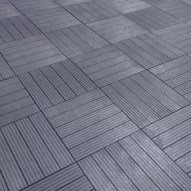 Oseasons Cosmopolitan ECO Interlocking Rubber Decking Tiles, 10 Pack, Cool Grey, 30 cm