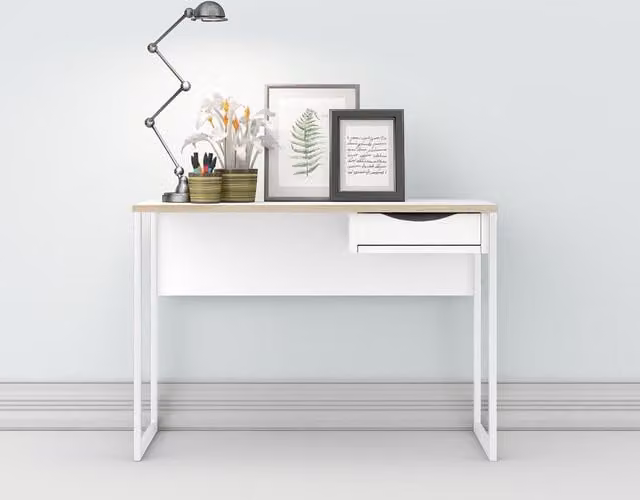 Furniture To Go Function Plus 1-Drawer Writing Desk in White