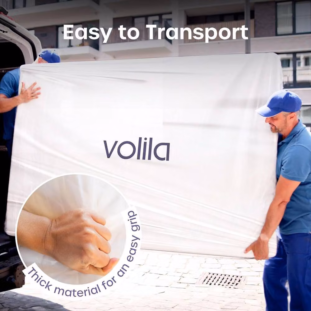 volila Large Transparent Plastic Mattress Bag with Zipper – 2
