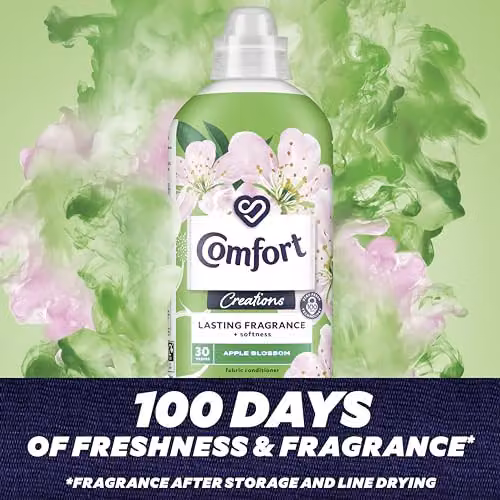 Comfort Apple Blossom Fabric Conditioner with Stay Fresh Technology, 900 ml – 2
