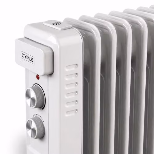Oypla 1500W 7 Fin Portable Oil Filled Radiator Electric Heater in White – 3