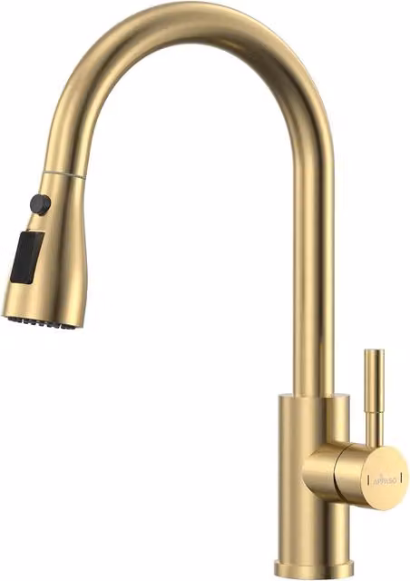 Appaso Gold Kitchen Sink Mixer Tap with Pull Out Spray Function