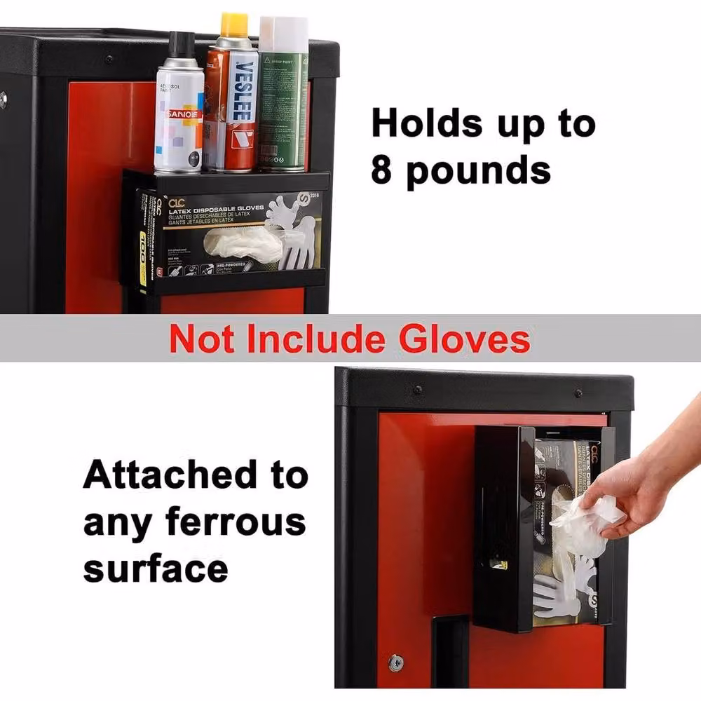 Spetlek Magnetic Disposable Glove Dispenser and Wall Mounted Storage Box in Black – 4