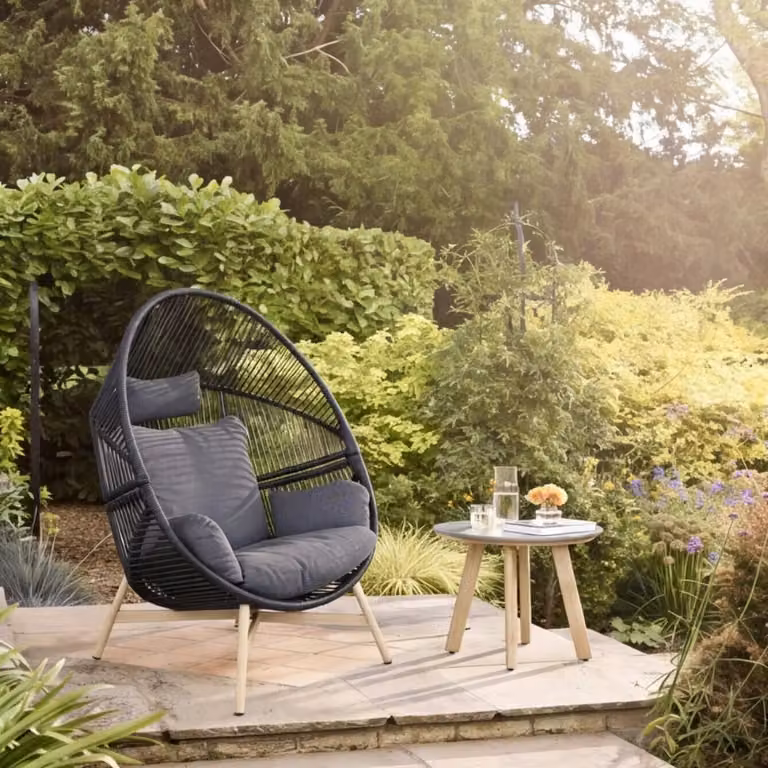 Leisure Grow Zara Cocoon Chair in Grey