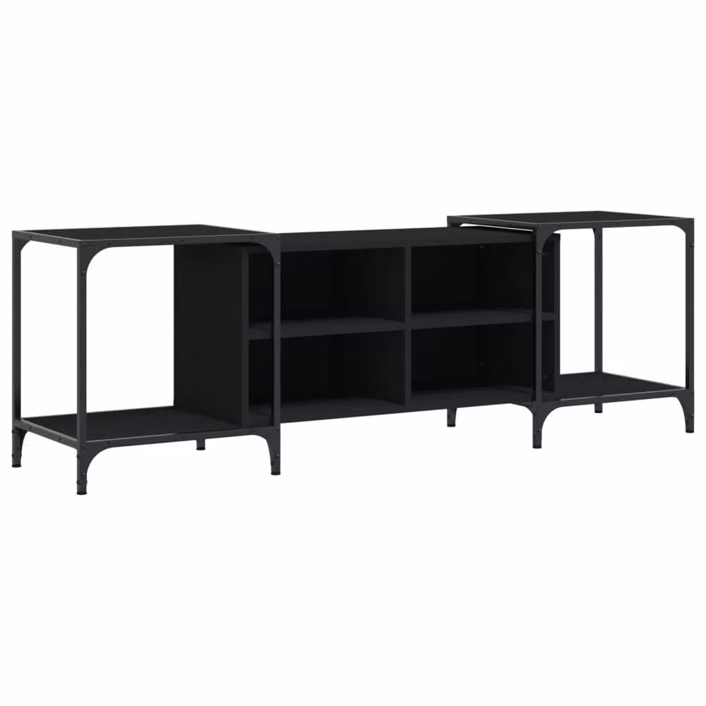 Berkfield Home Modern Black Matt TV Cabinet W/D/H: 153 x 37 x 50 cm – 3