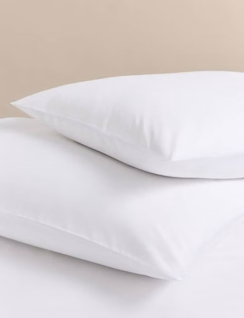 M&S 2 Pack Stay Cool Lyocell Rich White Pillowcases