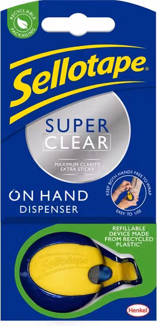 Sellotape Blue Hand Dispenser with Clear Film