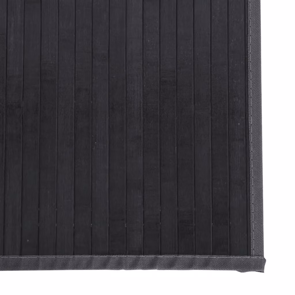 Berkfield Home Rectangular Bamboo Rug in Grey, W: 100 cm, D: 200 cm – 5