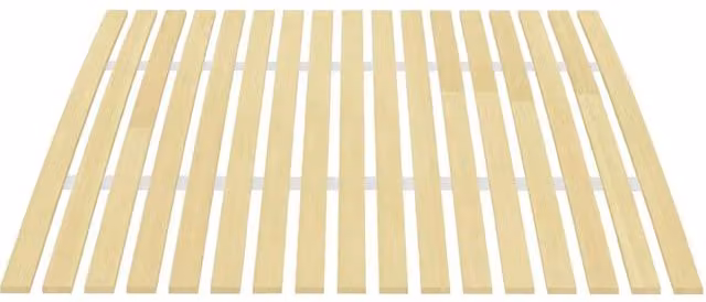 Berkfield Home Slatted Bed Base with 17 Cambered Sprung Wood Slats, W/D/H: 120 x 200 cm, Natural