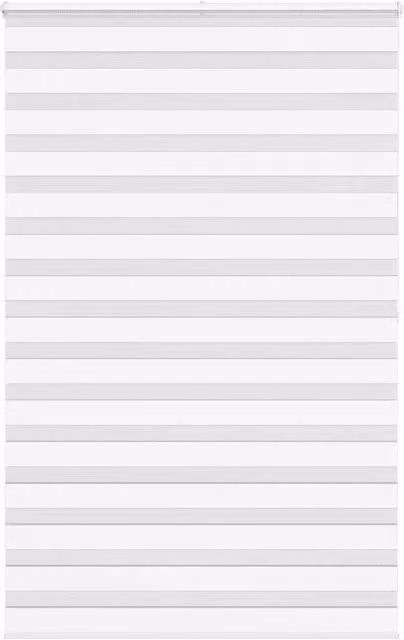 Berkfield Home White Zebra Day and Night Blind, Polyester Fabric, W: 140.9 cm, H: 200 cm