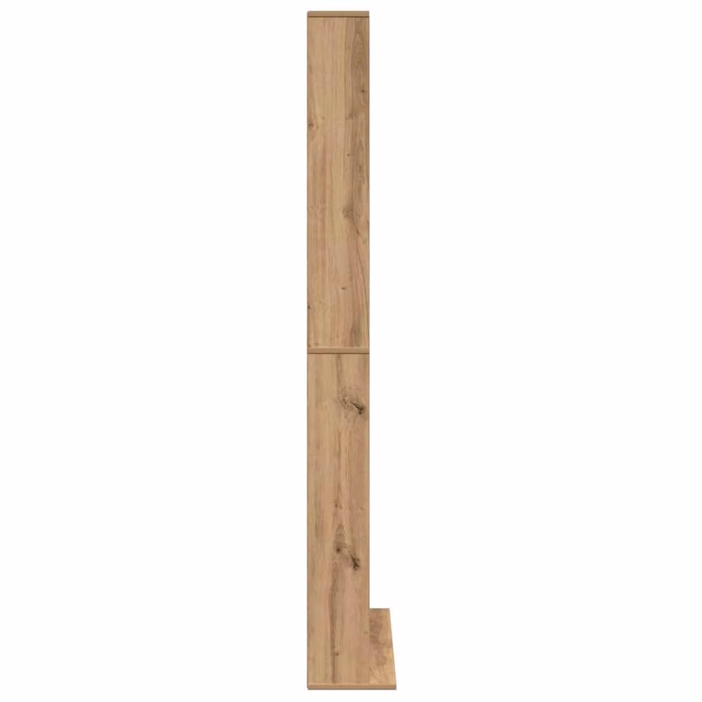 Berkfield Home Modern CD Cabinet in Artisan Oak, Beige, W/D/H: 101 x 23 x 177.5 cm – 4