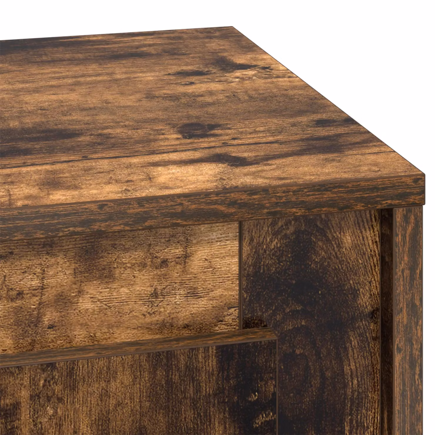 Berkfield Home Set of 2 Modern Bedside Cabinets with Integrated LED Lights in Smoked Oak Brown, W: 44 cm, D: 34.5 cm, H: 45 cm – 6