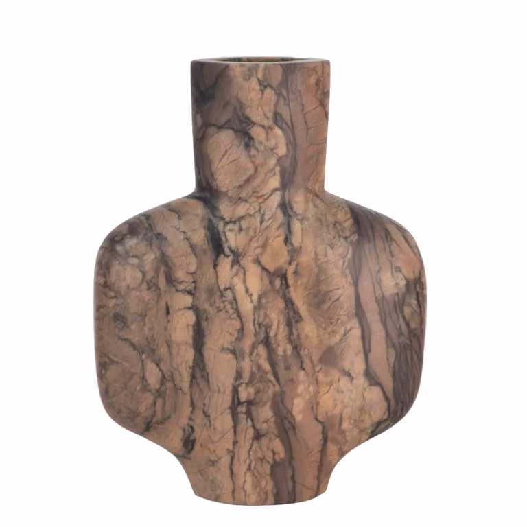 Dome Deco ELIRA Abstract Ceramic Tabletop Vase in Brown