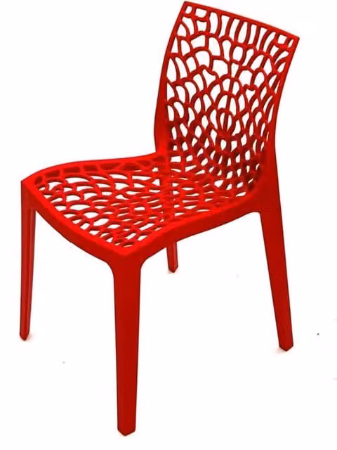 SPETLEK Red Plastic Stacking Garden Chair