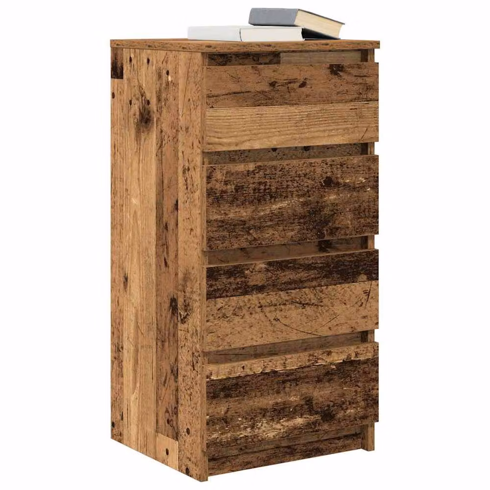 Berkfield Home Rustic Old Wood Sideboard in Brown, W/D/H: 37.5 x 35 x 76 cm – 3
