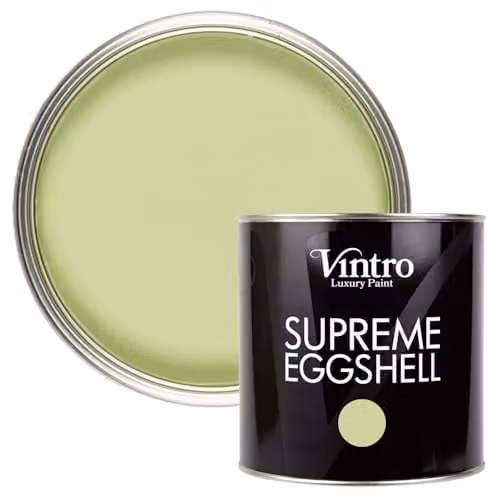 Vintro Eden Pale Green Eggshell Paint for Walls, Wood and Trim, 2.5 Litres