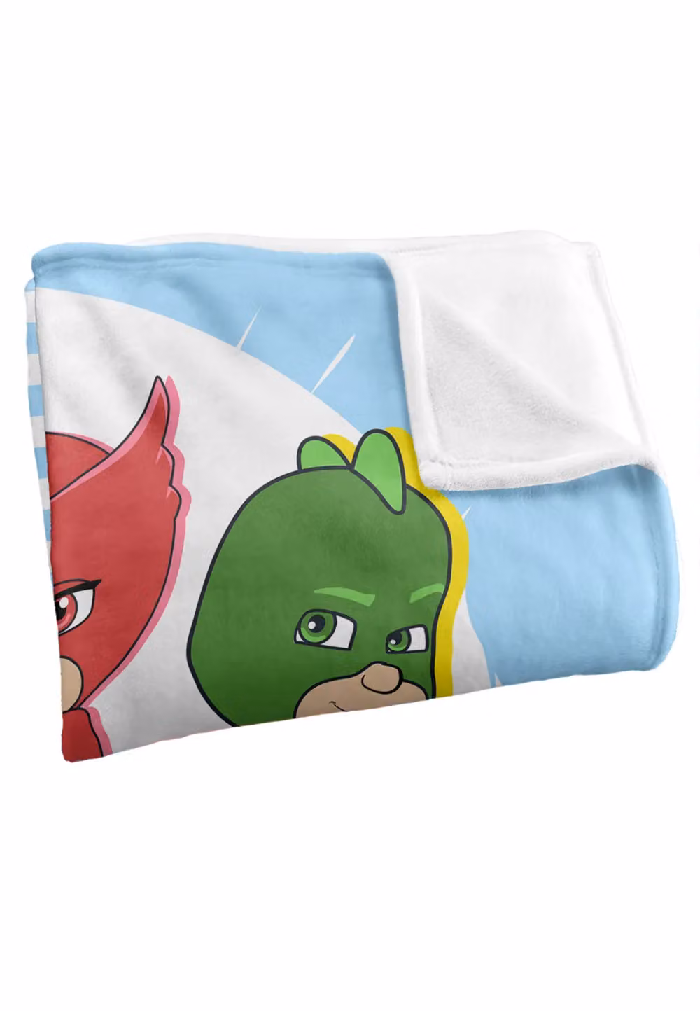 Hasbro PJ Masks Power Up Group Kids Silky Touch Blanket in White and Multicolour, W: 152 cm, D: 127 cm – 2