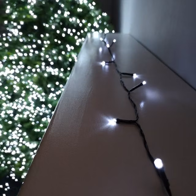 Premier Decorations 2.3m Multi Function Battery Operated LED String Lights with Timer, 24 LEDs, Cool White