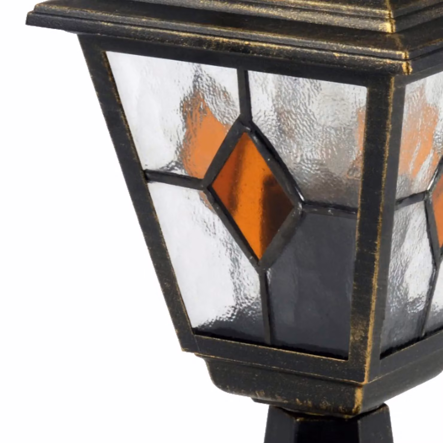 First Choice Lighting Morecambe IP44 LED Garden Post Light in Black and Brushed Gold – 2