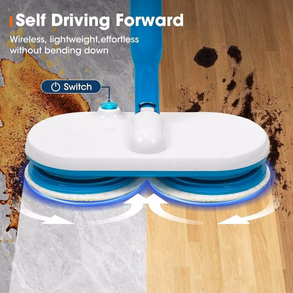 PAWNORA Cordless Dual Spin Floor Mop Cleaner Kit in Blue – 2