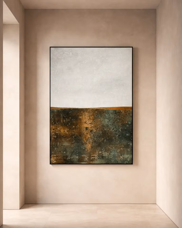 Tommy Franks Ocean Depth Abstract Nature Wall Painting Reproduction, Multicolour, W: 160 cm, H: 120 cm
