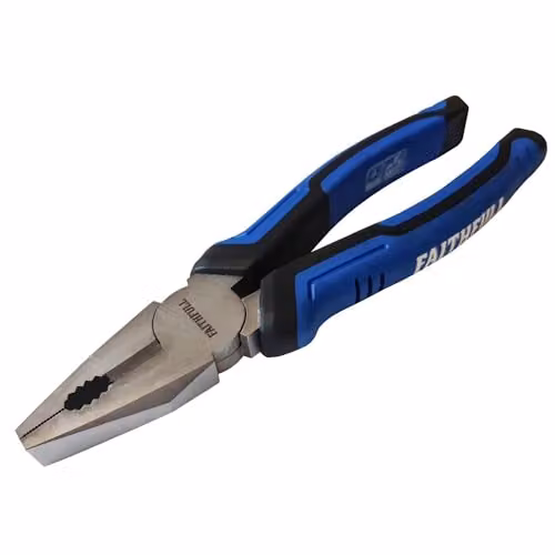 Faithfull Blue and Silver Combination Pliers 200 mm