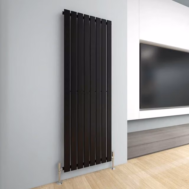 MCC Direct Designer Flat Panel Single Radiator, Black, H 1800 x W 54.4 cm – 1