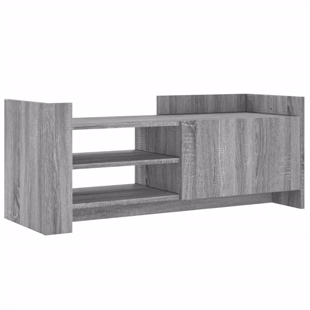 Berkfield Home Modern Grey Sonoma TV Cabinet in Matt MDF, W/D/H: 100 x 35 x 40 cm – 2